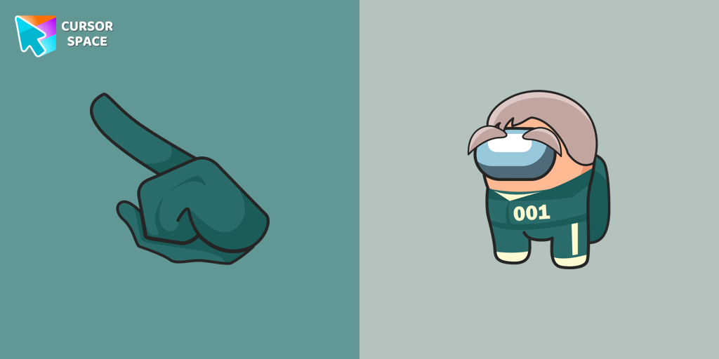 Cursor Among Us Squid Game Oh Il-Nam Character For Chrome